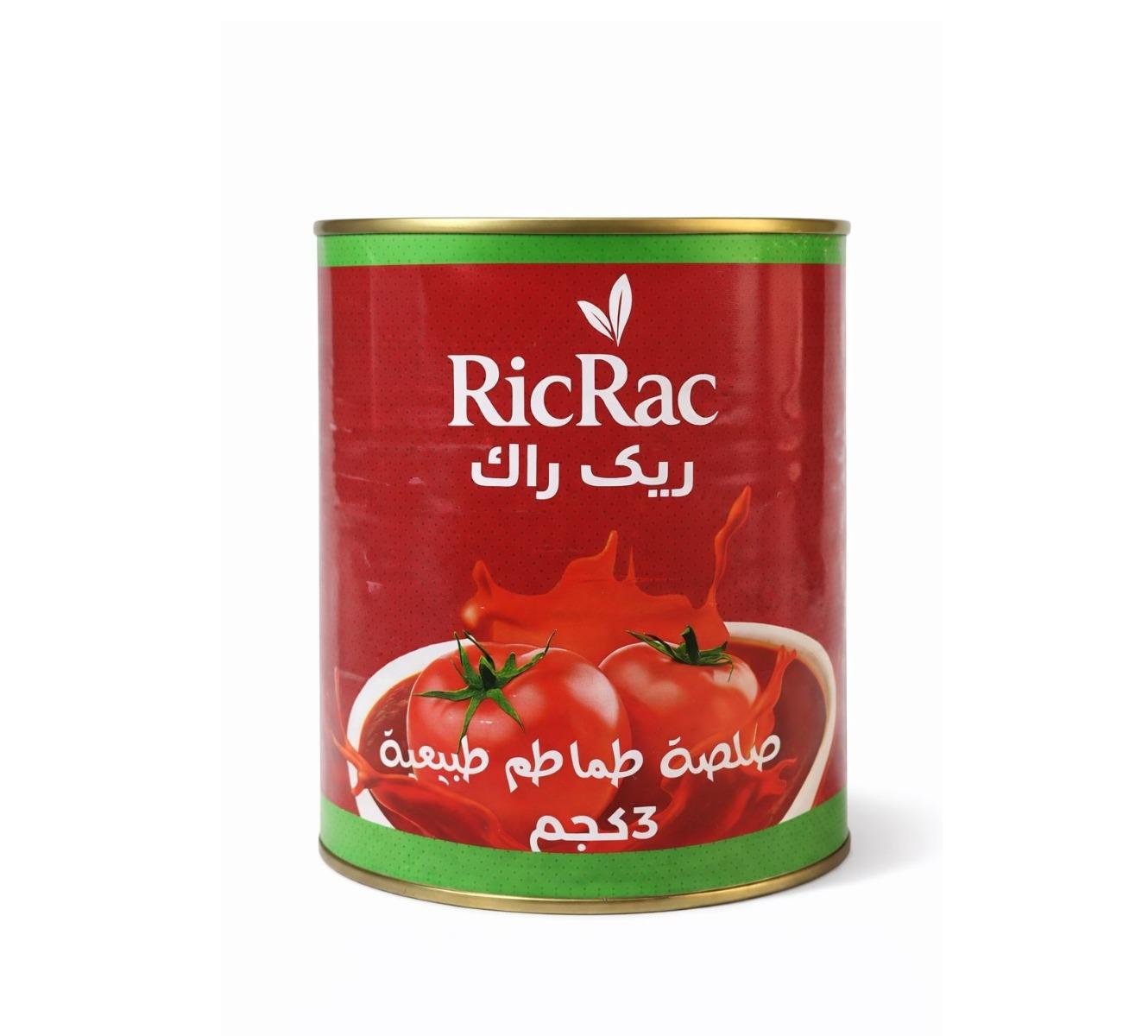 صلصه طماطم طبيعيه ريك راك 3 كجم × 4 علبة