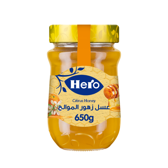 عسل زهور الموالح هيرو 650جم × 6برطمان