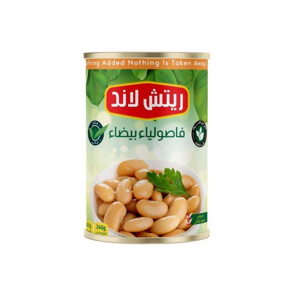 فاصوليا بيضاء ريتش لاند 400 جم× 12 علبه