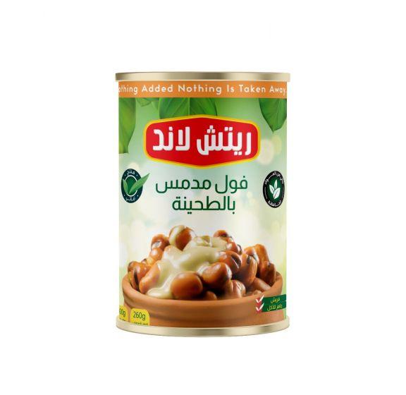 فول مدمس بالطحينه ريتش لاند 400 جم × 12 عبوه