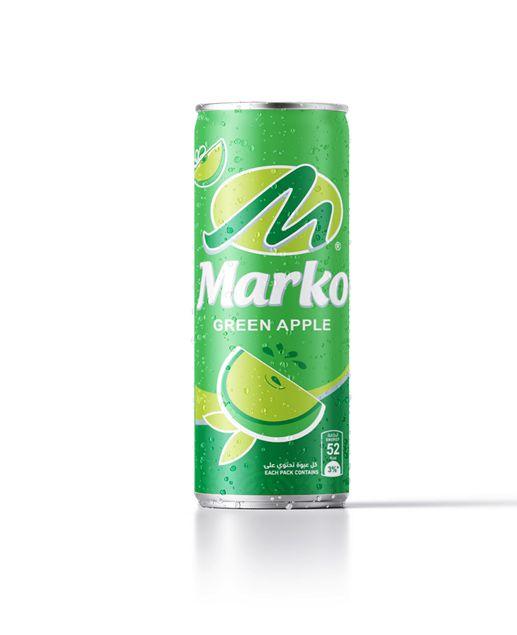 كانز تفاح اخضر ماركو 250 مل × 24 كانز