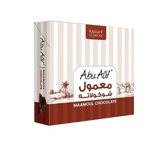 معمول بتمر المجدول مغطى شيكولاته غامقه ابوعوف 25 جم × 12 قطعه ×20 علبه