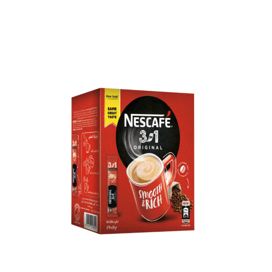 نسكافيه 3*1 وزن 18جم × 24ظرف × 12علبة
