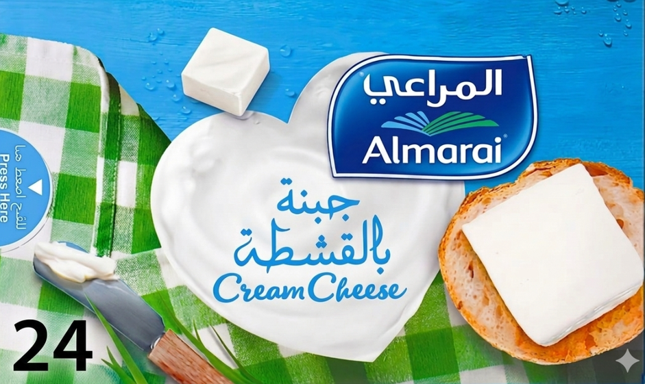 جبنة مربعات المراعي 24 قطعة × 16 علبة
